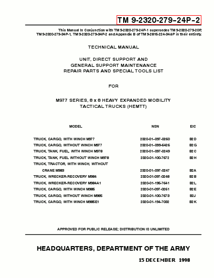 TM 9-2320-279-24P-2 Technical Manual